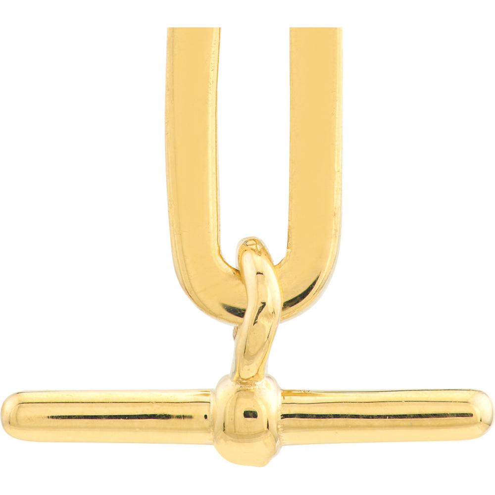 Olas d'Oro - 14K Yellow Gold Paper Clip and Bar Fashion Earrings - 1.73g Total Weight
