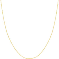 Olas d'Oro - 14K Yellow Gold Paper Clip Chain Necklace - 24" with Pear Shape Lobster Clasp - 2.07 Grams Weight