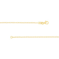 Olas d'Oro - 14K Yellow Gold Paper Clip Chain Necklace - 24" with Pear Shape Lobster Clasp - 2.07 Grams Weight