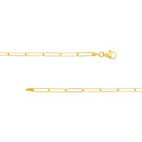 Olas d'Oro - 14K Yellow Gold Paper Clip Chain Necklace - 3.6mm - 24" - 4.64 Grams