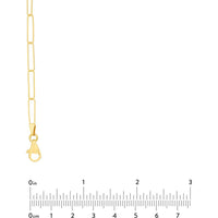 Olas d'Oro - 14K Yellow Gold Paper Clip Chain Necklace - 3.6mm - 24" - 4.64 Grams