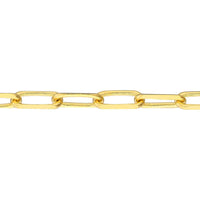Olas d'Oro - 14K Yellow Gold Paper Clip Choker Necklace - Adjustable 13-16" Length