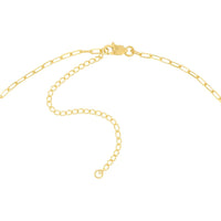 Olas d'Oro - 14K Yellow Gold Paper Clip Choker Necklace - Adjustable 13-16" Length