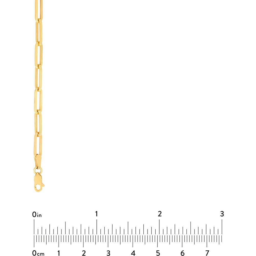 Olas d'Oro - 14K Yellow Gold Paper Clip Enhancer Chain Lariat Necklace with Lobster Clasp