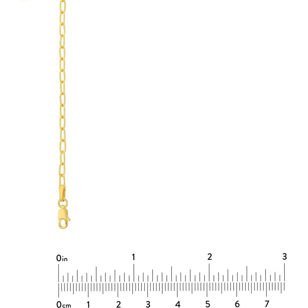 Olas d'Oro - 14K Yellow Gold Paper Clip Necklace - 20" Length, 2.45mm Links, Lobster Clasp