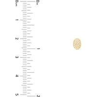Olas d'Oro - 14K Yellow Gold Pave Diamond Oval Stud Earrings - 0.19 Carat Total Diamond Weight