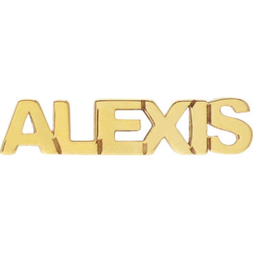 Olas d'Oro - 14K Yellow Gold Personalized Block Nameplate Stud Earrings - Custom Engraving Available