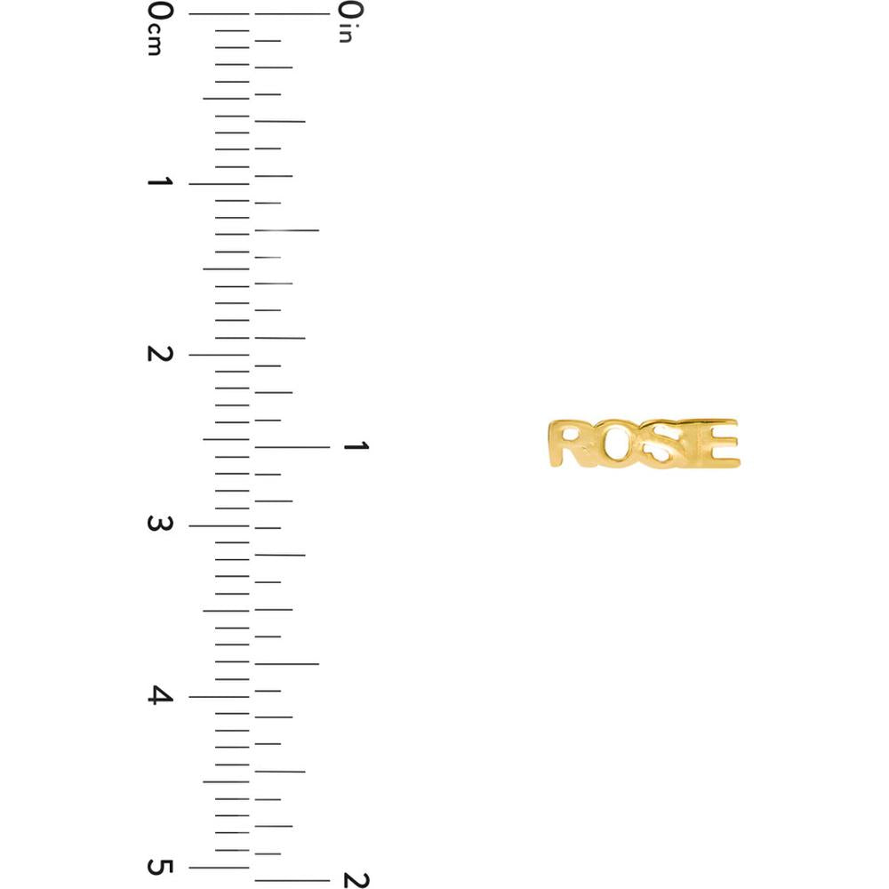 Olas d'Oro - 14K Yellow Gold Personalized Block Nameplate Stud Earrings - Custom Engraving Available