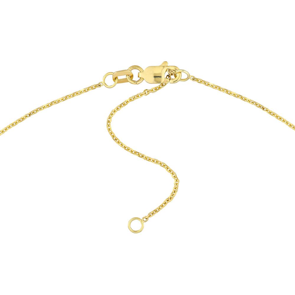 Olas d'Oro - 14K Yellow Gold Personalized Signature Font Necklace - Custom 35mm Width Design