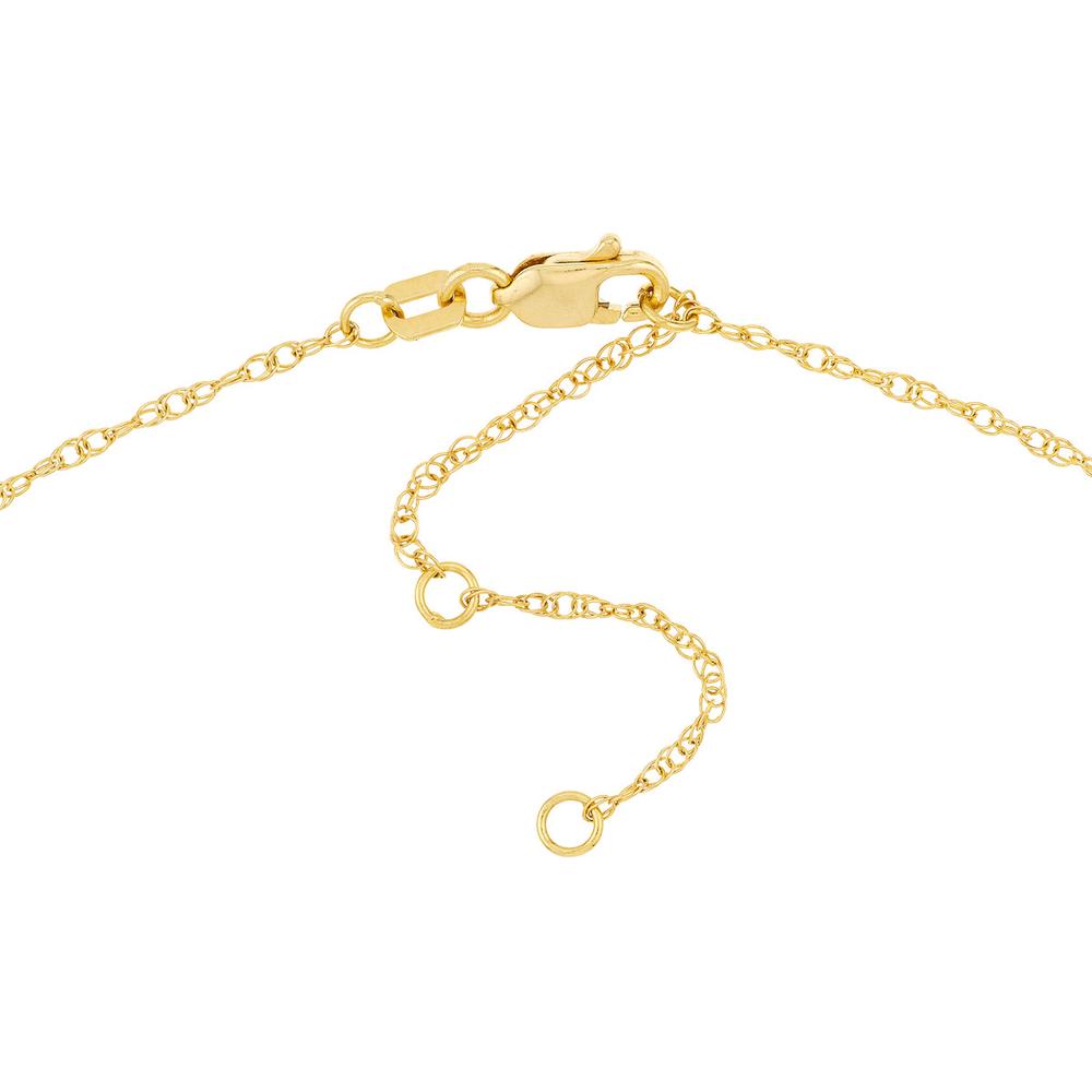 Olas d'Oro - 14K Yellow Gold Personalized Small Block Monogram Necklace - 20mm Pendant