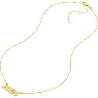 Olas d'Oro - 14K Yellow Gold Personalized Varsity Numerals Pendant - Year 2024