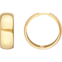 Olas d'Oro - 14K Yellow Gold Polished 25mm Round Hoop Earrings