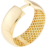 Olas d'Oro - 14K Yellow Gold Polished 25mm Round Hoop Earrings