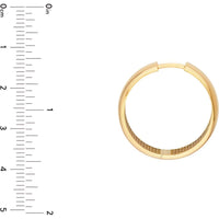 Olas d'Oro - 14K Yellow Gold Polished 25mm Round Hoop Earrings