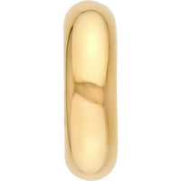 Olas d'Oro - 14K Yellow Gold Polished 6mm Open Hoop Earrings - Lightweight and Statement-Ready