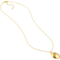 Olas d'Oro - 14K Yellow Gold Polished Bombe Circle Pendant Necklace  4.78g