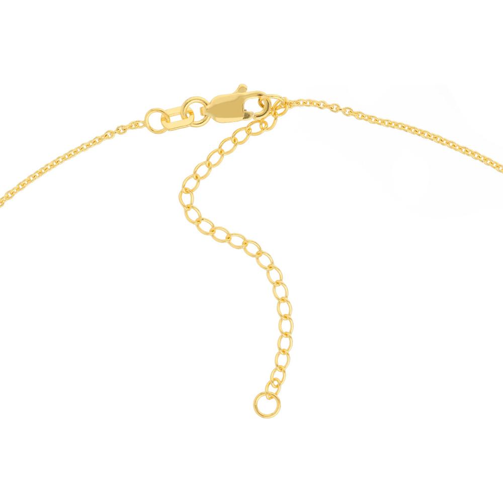 Olas d'Oro - 14K Yellow Gold Polished Bombe Circle Pendant Necklace  4.78g