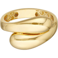 Olas d'Oro - 14K Yellow Gold Polished Bypass Ring  Size 8  2.28g Weight