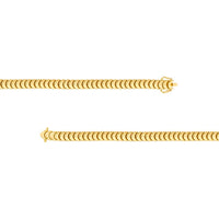 Olas d'Oro - 14K Yellow Gold Polished Caterpillar Chain Bracelet - 7.25" - 13.5 Grams