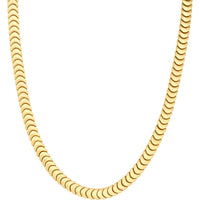 Olas d'Oro - 14K Yellow Gold Polished Caterpillar Chain Necklace - 18 Inches, 7.60mm Width, 35.8 Grams