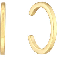 Olas d'Oro - 14K Yellow Gold Polished Cuff Earrings - 1.10g Total Weight