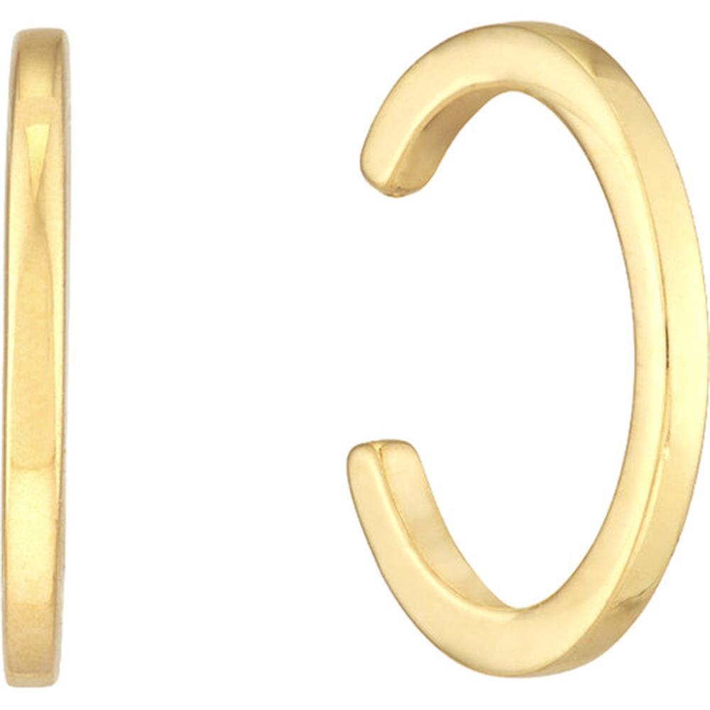 Olas d'Oro - 14K Yellow Gold Polished Cuff Earrings - 1.10g Total Weight