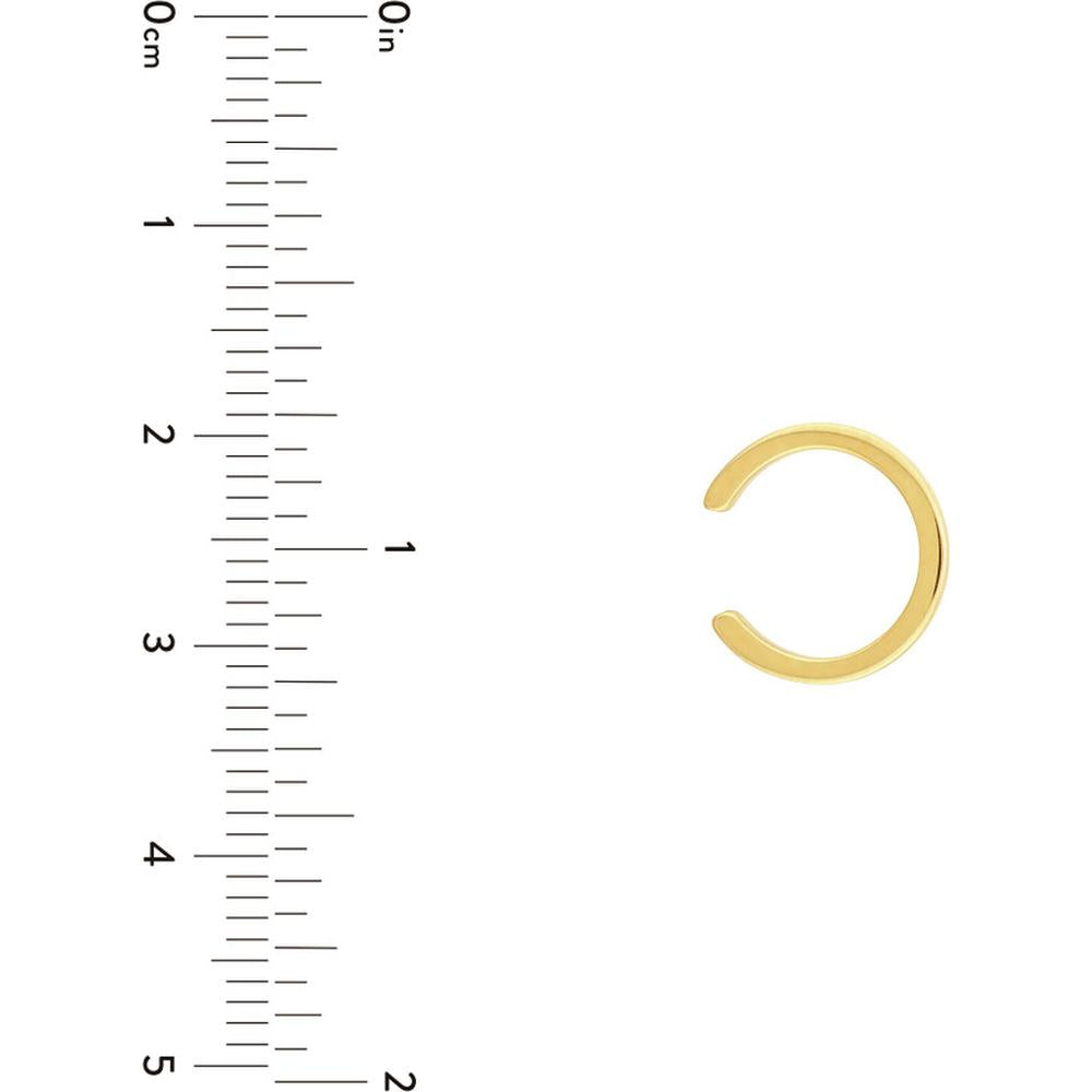 Olas d'Oro - 14K Yellow Gold Polished Cuff Earrings - 1.10g Total Weight