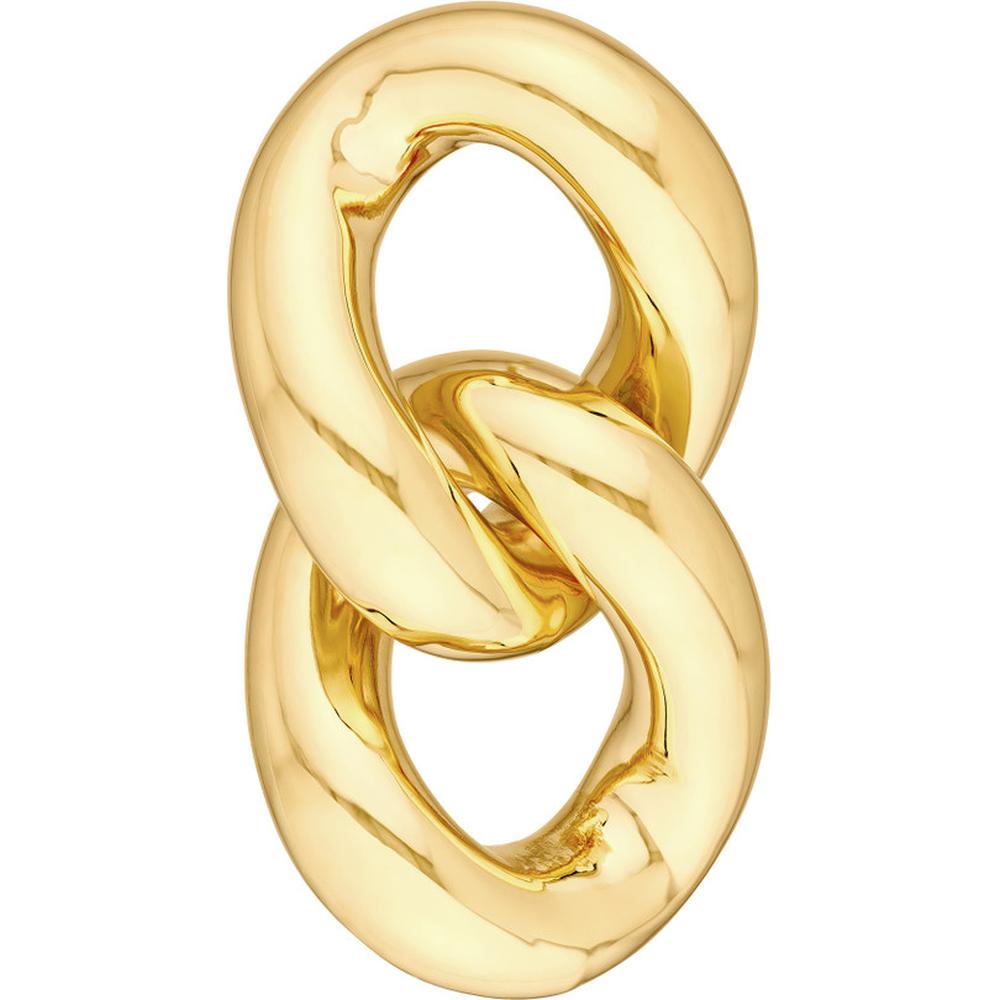 Olas d'Oro - 14K Yellow Gold Polished Curb Link Dangle Earrings