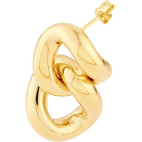 Olas d'Oro - 14K Yellow Gold Polished Curb Link Dangle Earrings