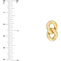 Olas d'Oro - 14K Yellow Gold Polished Curb Link Dangle Earrings