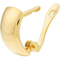 Olas d'Oro - 14K Yellow Gold Polished Curve Earrings with Leverback Closure - 1.50g Total Weight