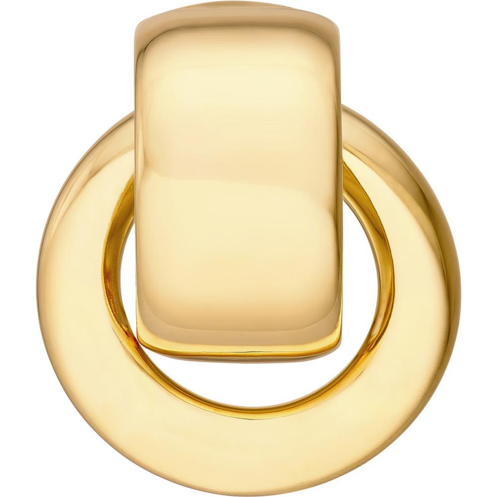 Olas d'Oro - 14K Yellow Gold Polished Door Knocker Hoop Earrings - 2.90g Total Weight