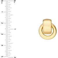 Olas d'Oro - 14K Yellow Gold Polished Door Knocker Hoop Earrings - 2.90g Total Weight