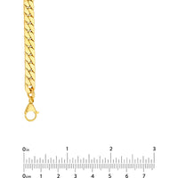 Olas d'Oro - 14K Yellow Gold Polished Flat Curb Chain Bracelet - 8" Length