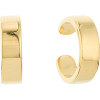 Olas d'Oro - 14K Yellow Gold Polished Flat Ear Cuffs - Modern Minimalist Design