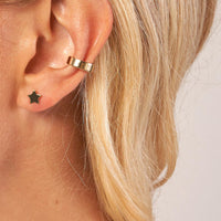Olas d'Oro - 14K Yellow Gold Polished Flat Ear Cuffs - Modern Minimalist Design