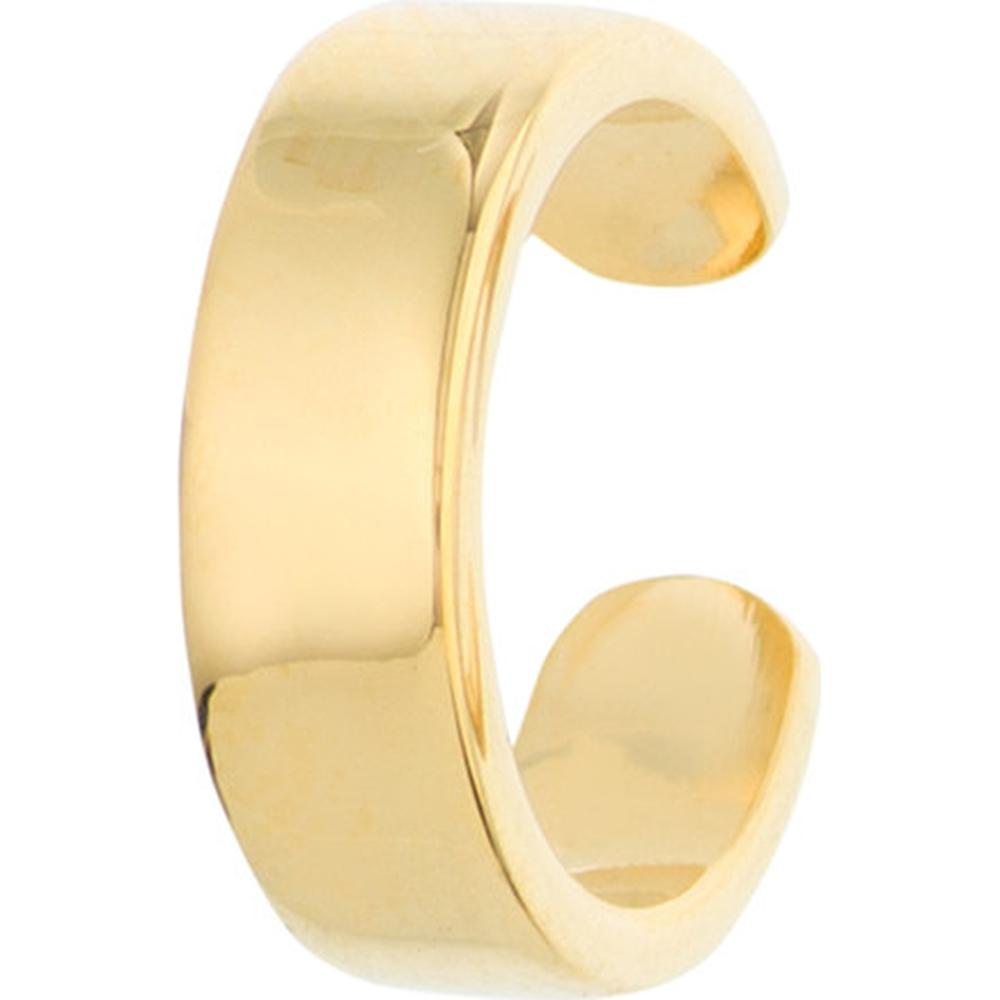 Olas d'Oro - 14K Yellow Gold Polished Flat Ear Cuffs - Modern Minimalist Design