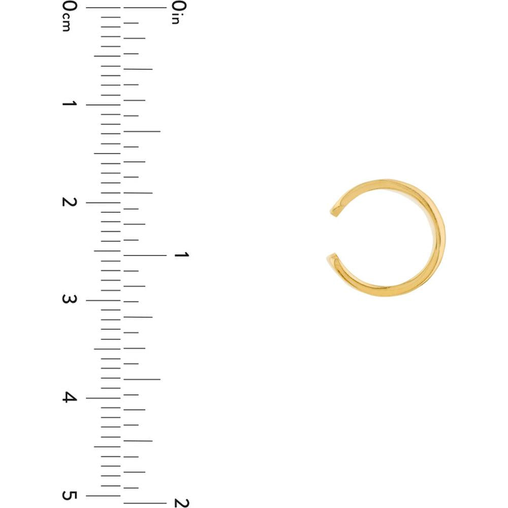 Olas d'Oro - 14K Yellow Gold Polished Flat Ear Cuffs - Modern Minimalist Design