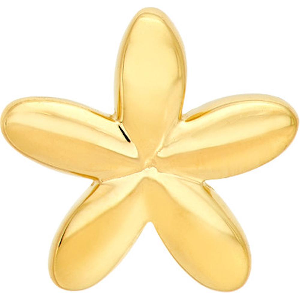 Olas d'Oro - 14K Yellow Gold Polished Flower Stud Earrings