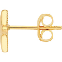Olas d'Oro - 14K Yellow Gold Polished Flower Stud Earrings
