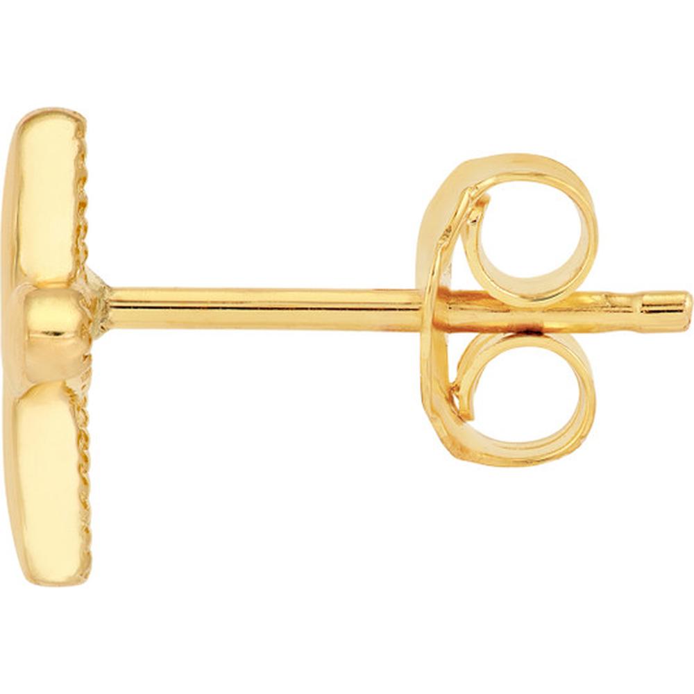 Olas d'Oro - 14K Yellow Gold Polished Flower Stud Earrings