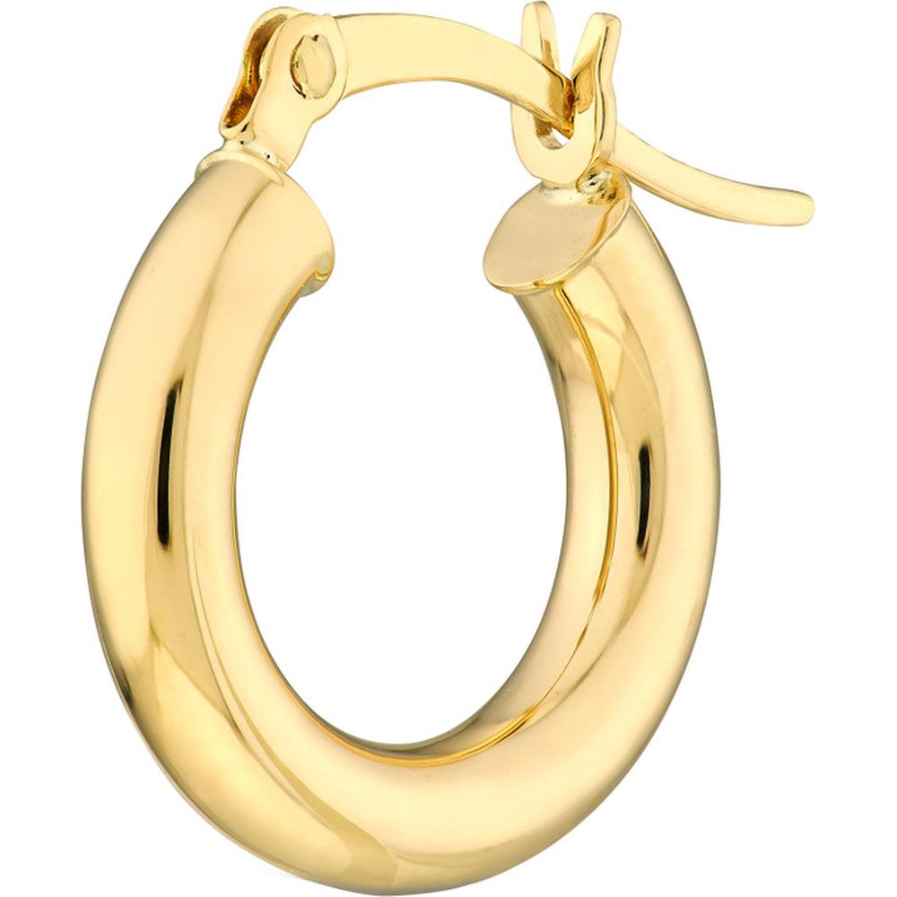 Olas d'Oro - 14K Yellow Gold Polished Large Hoop Earrings - 1.20 Grams Total Weight