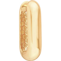 Olas d'Oro - 14K Yellow Gold Polished Long Oval Hoop Earrings - 6.00g