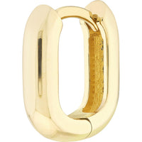 Olas d'Oro - 14K Yellow Gold Polished Oblong Mini Hoops - 2.80 Grams
