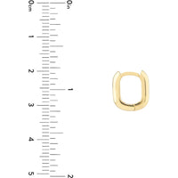 Olas d'Oro - 14K Yellow Gold Polished Oblong Mini Hoops - 2.80 Grams