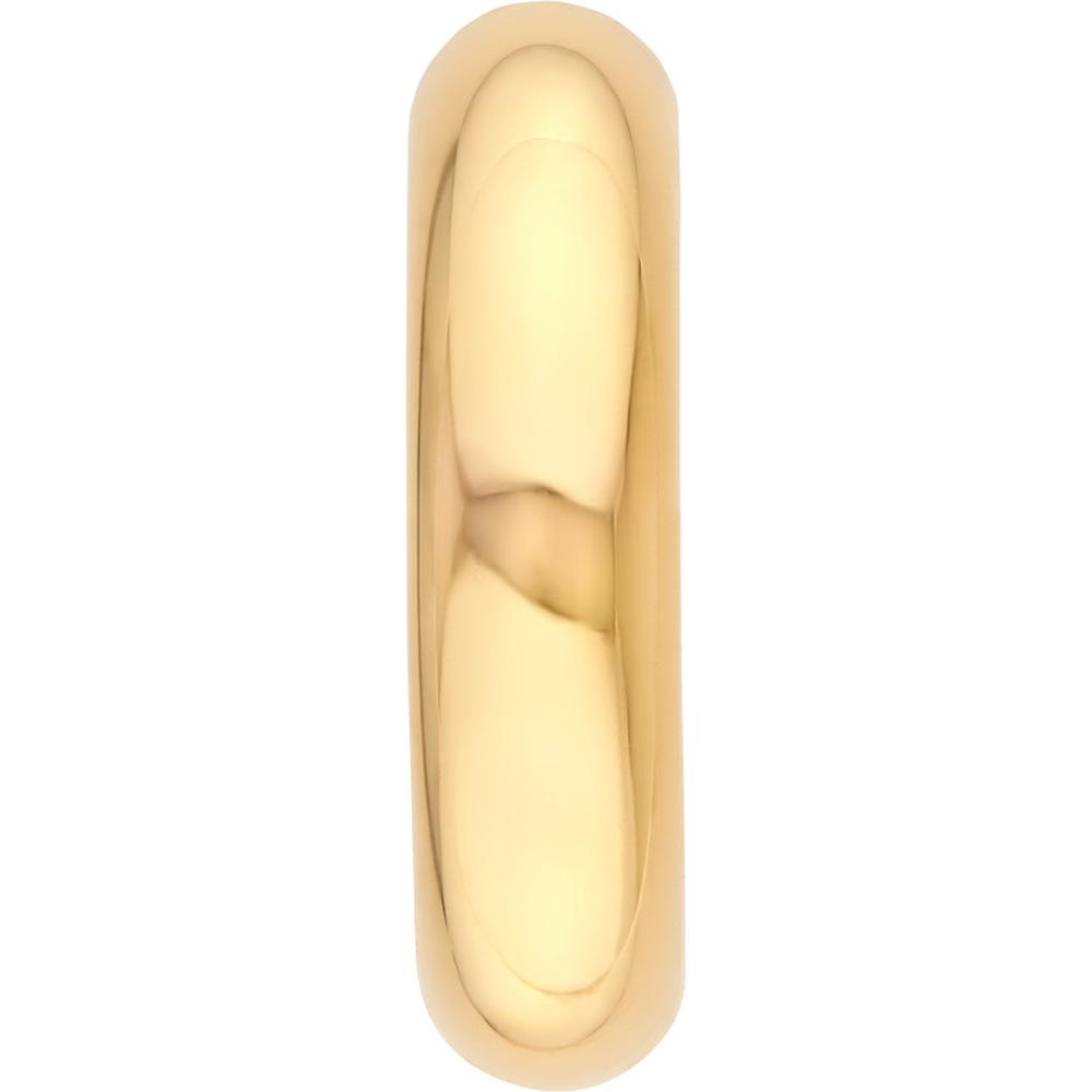 Olas d'Oro - 14K Yellow Gold Polished Open Hoop Earrings - 8mm