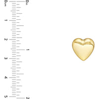 Olas d'Oro - 14K Yellow Gold Polished Puff Heart Stud Earrings