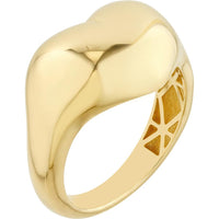 Olas d'Oro - 14K Yellow Gold Polished Puffed Heart Ring - Size 7