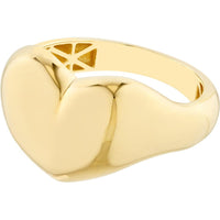 Olas d'Oro - 14K Yellow Gold Polished Puffed Heart Ring - Size 7
