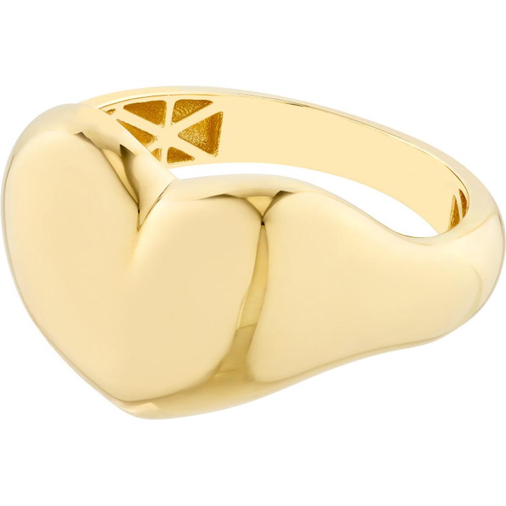 Olas d'Oro - 14K Yellow Gold Polished Puffed Heart Ring - Size 7